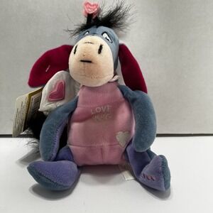 NEW! Vintage Disney Store Eeyore Lovebug‎ Winnie the Pooh 8" Mini Bean Bag Plush